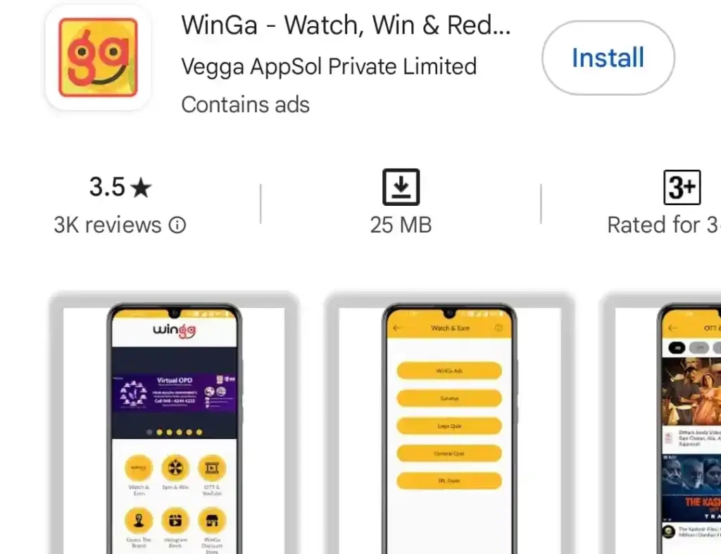 Winga Video Dekhkar Paise Kamane Wala App Screenshots