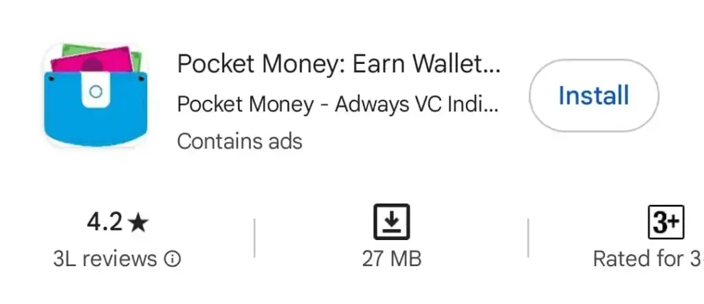 Pocket Money Play Store Screenshots